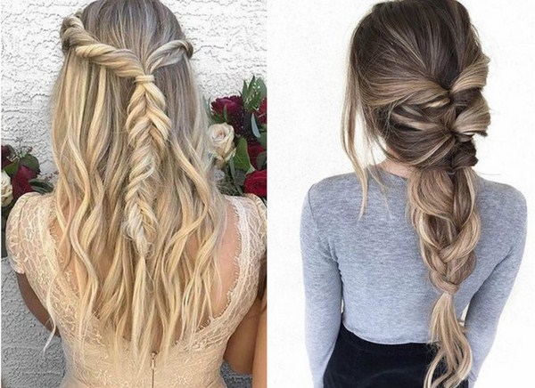 Изысканные прически с косами 2026 года: косы на разную длину волос — фото