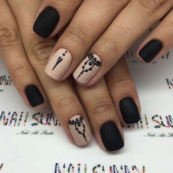 Модный черный маникюр 2026: фото, дизайн и идеи черного маникюра