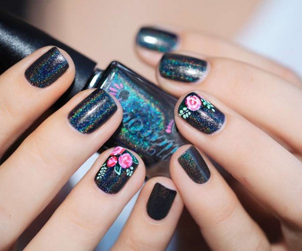 Модный черный маникюр 2026: фото, дизайн и идеи черного маникюра