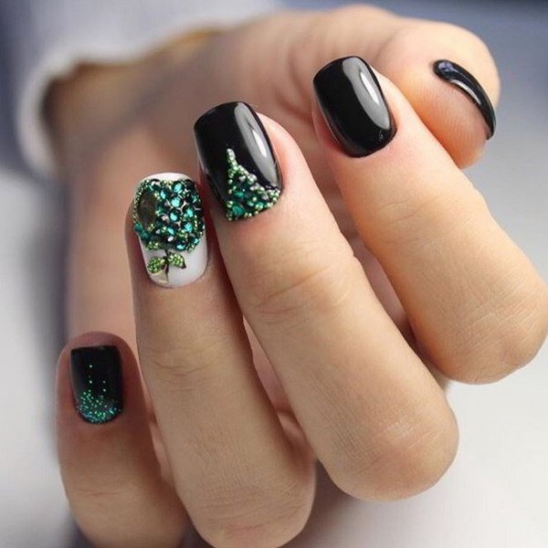 Модный черный маникюр 2026: фото, дизайн и идеи черного маникюра