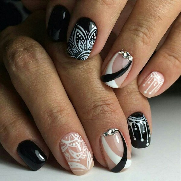 Модный черный маникюр 2026: фото, дизайн и идеи черного маникюра