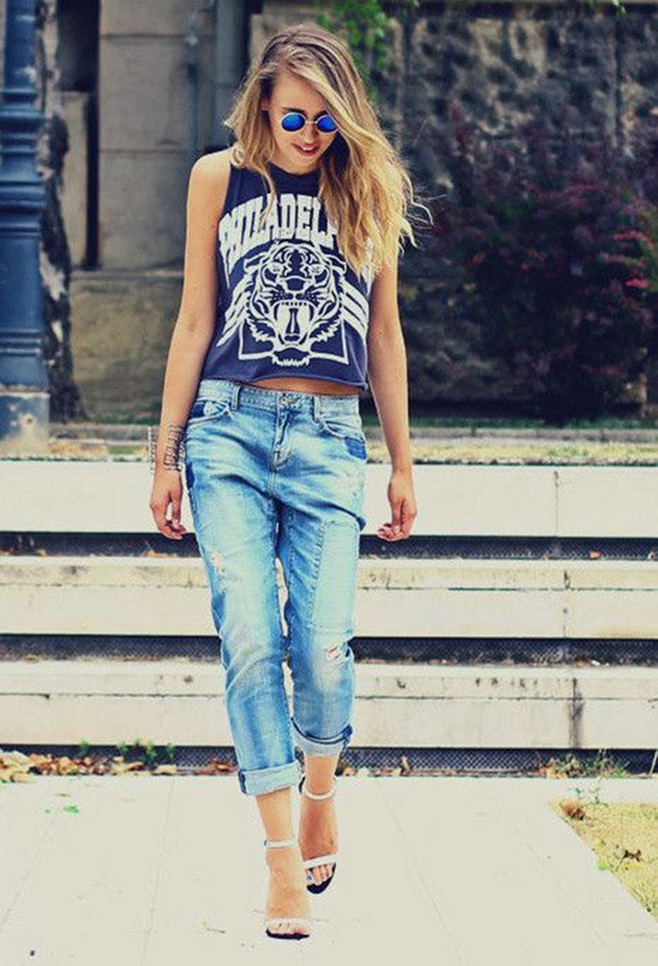 Модные укороченные джинсы 2026: фото, тенденции, тренды