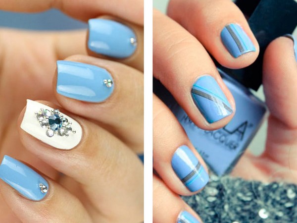 Красивый голубой маникюр 2026 — фото, дизайн, лучшие идеи голубого маникюра