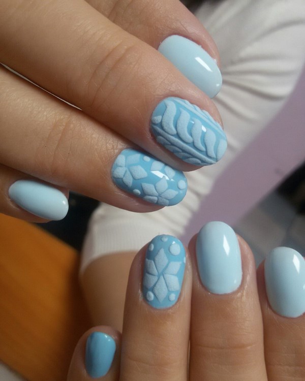 Красивый голубой маникюр 2026 — фото, дизайн, лучшие идеи голубого маникюра
