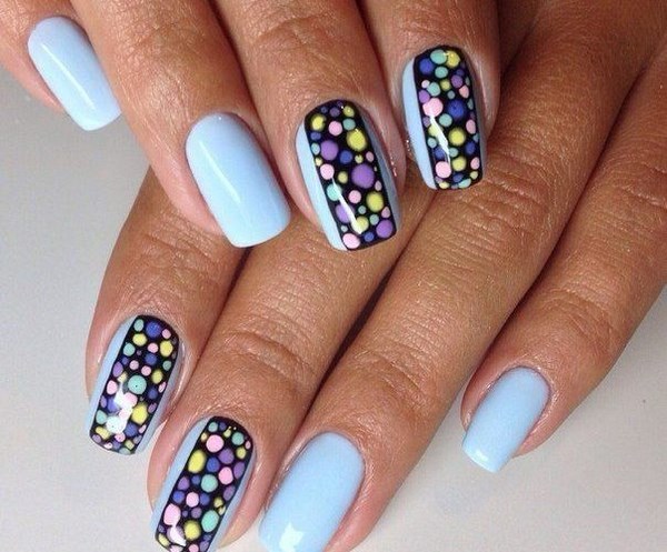 Красивый голубой маникюр 2026 — фото, дизайн, лучшие идеи голубого маникюра