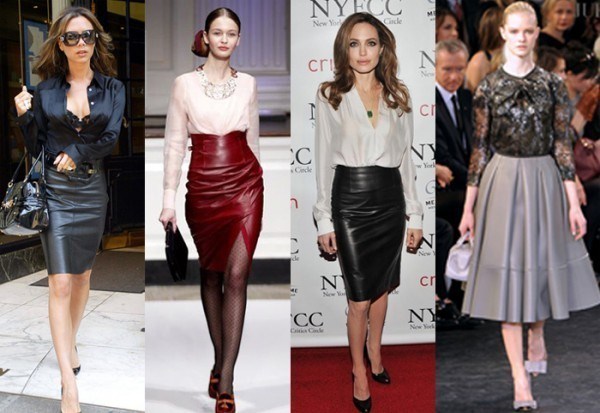 Стильные кожаные юбки 2026 года: фото, модные луки