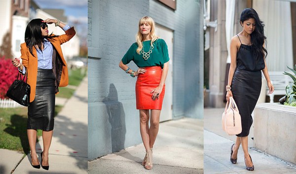 Стильные кожаные юбки 2026 года: фото, модные луки