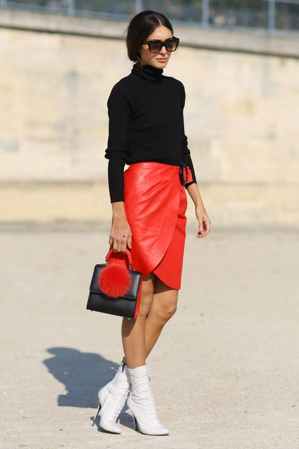 Стильные кожаные юбки 2026 года: фото, модные луки