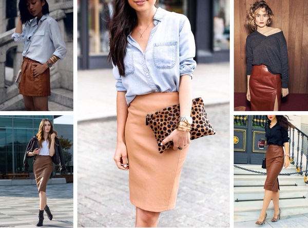 Стильные кожаные юбки 2026 года: фото, модные луки