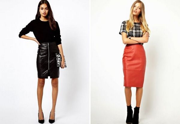 Стильные кожаные юбки 2026 года: фото, модные луки