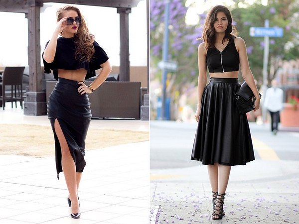 Стильные кожаные юбки 2026 года: фото, модные луки