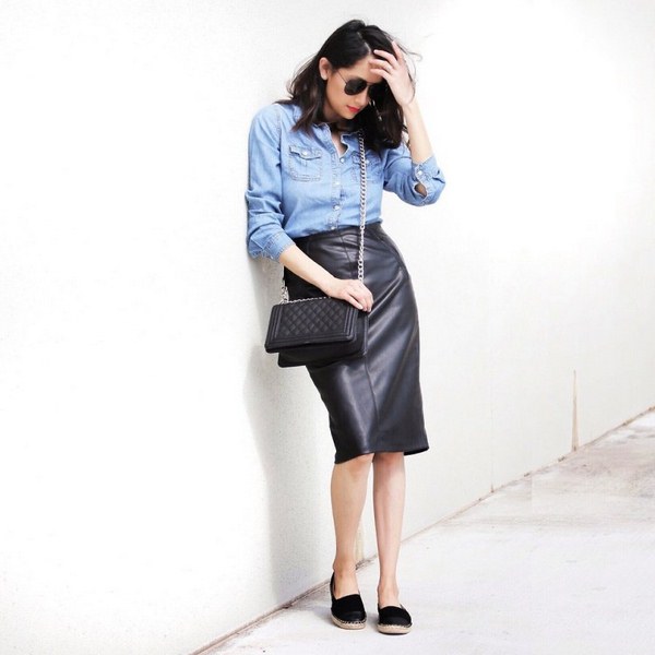 Стильные кожаные юбки 2026 года: фото, модные луки