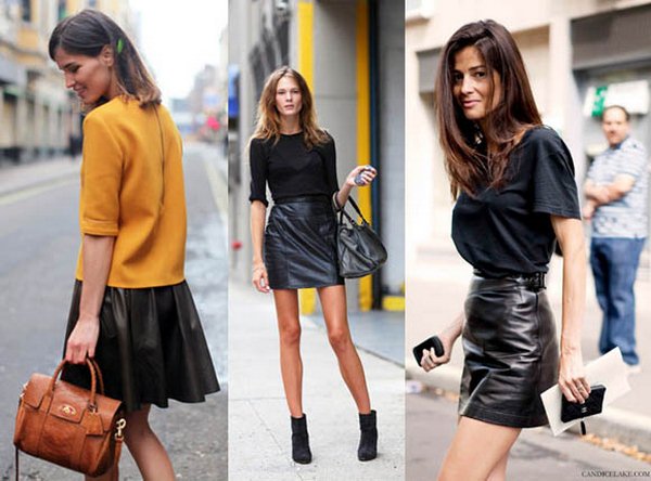 Стильные кожаные юбки 2026 года: фото, модные луки