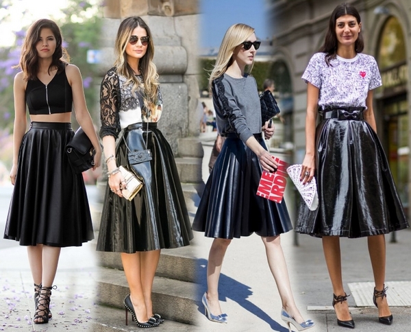 Стильные кожаные юбки 2026 года: фото, модные луки