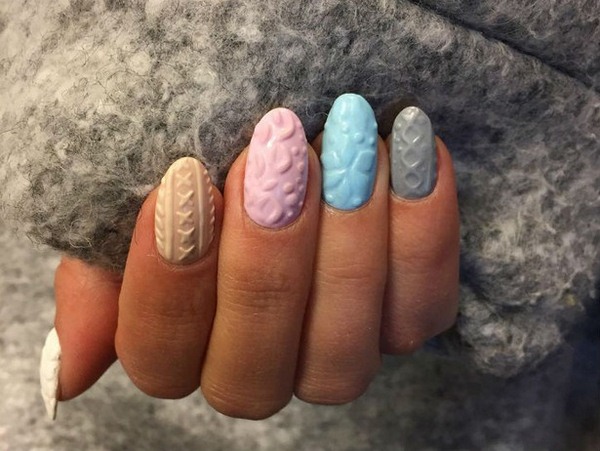 Модный вязаный маникюр 2026 года: фото, новинки, идеи вязаного маникюра