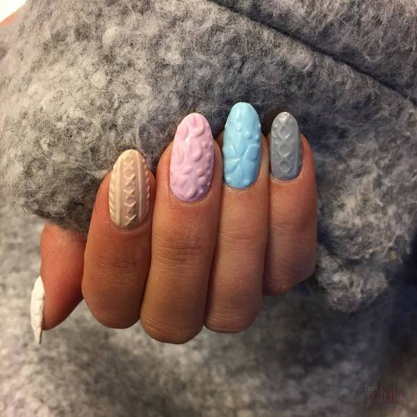 Модный вязаный маникюр 2026 года: фото, новинки, идеи вязаного маникюра