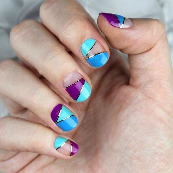Стильный геометрический маникюр 2026 года: модный дизайн ногтей геометрия — фото