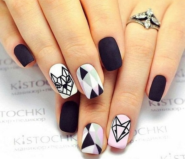 Стильный геометрический маникюр 2026 года: модный дизайн ногтей геометрия — фото