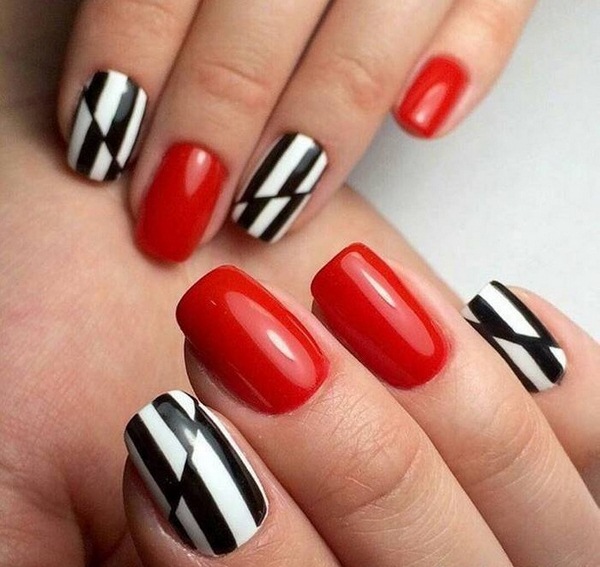 Стильный геометрический маникюр 2026 года: модный дизайн ногтей геометрия — фото