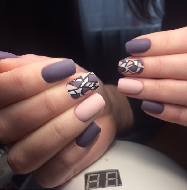 Стильный геометрический маникюр 2026 года: модный дизайн ногтей геометрия — фото