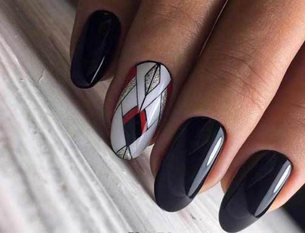 Стильный геометрический маникюр 2026 года: модный дизайн ногтей геометрия — фото