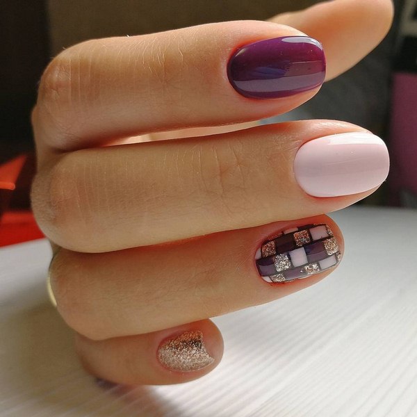 Стильный геометрический маникюр 2026 года: модный дизайн ногтей геометрия — фото