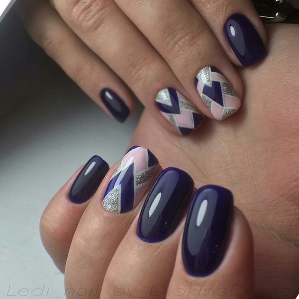 Стильный геометрический маникюр 2026 года: модный дизайн ногтей геометрия — фото