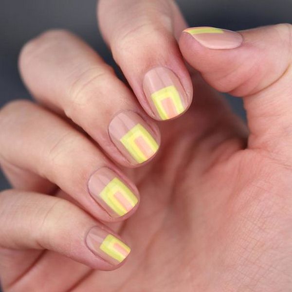 Стильный геометрический маникюр 2026 года: модный дизайн ногтей геометрия — фото