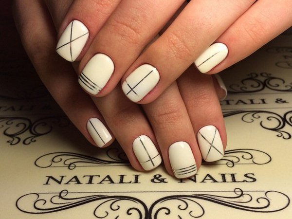 Стильный геометрический маникюр 2026 года: модный дизайн ногтей геометрия — фото