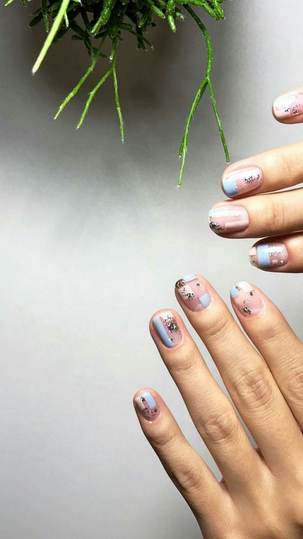 Стильный геометрический маникюр 2026 года: модный дизайн ногтей геометрия — фото