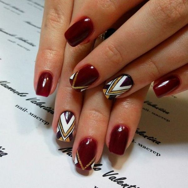 Стильный геометрический маникюр 2026 года: модный дизайн ногтей геометрия — фото