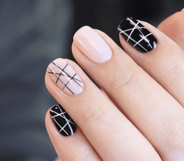 Стильный геометрический маникюр 2026 года: модный дизайн ногтей геометрия — фото