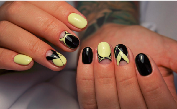 Стильный геометрический маникюр 2026 года: модный дизайн ногтей геометрия — фото