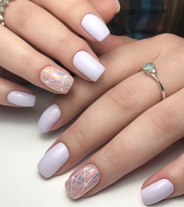 Прелестный дизайн ногтей «битое стекло» 2026 года: фото-новинки