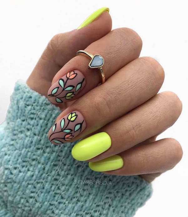 Модные ногти с цветами 2026: новинки и тренды цветочного нейл-арта