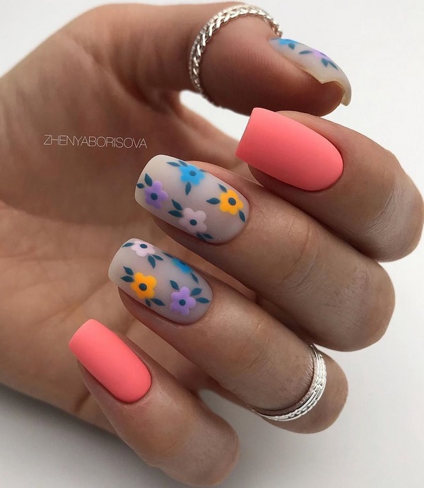 Модные ногти с цветами 2026: новинки и тренды цветочного нейл-арта