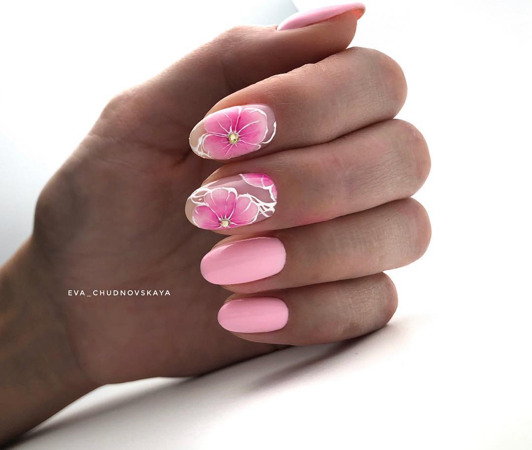 Красивый розовый маникюр 2026 года, фото, дизайн, идеи розового маникюра