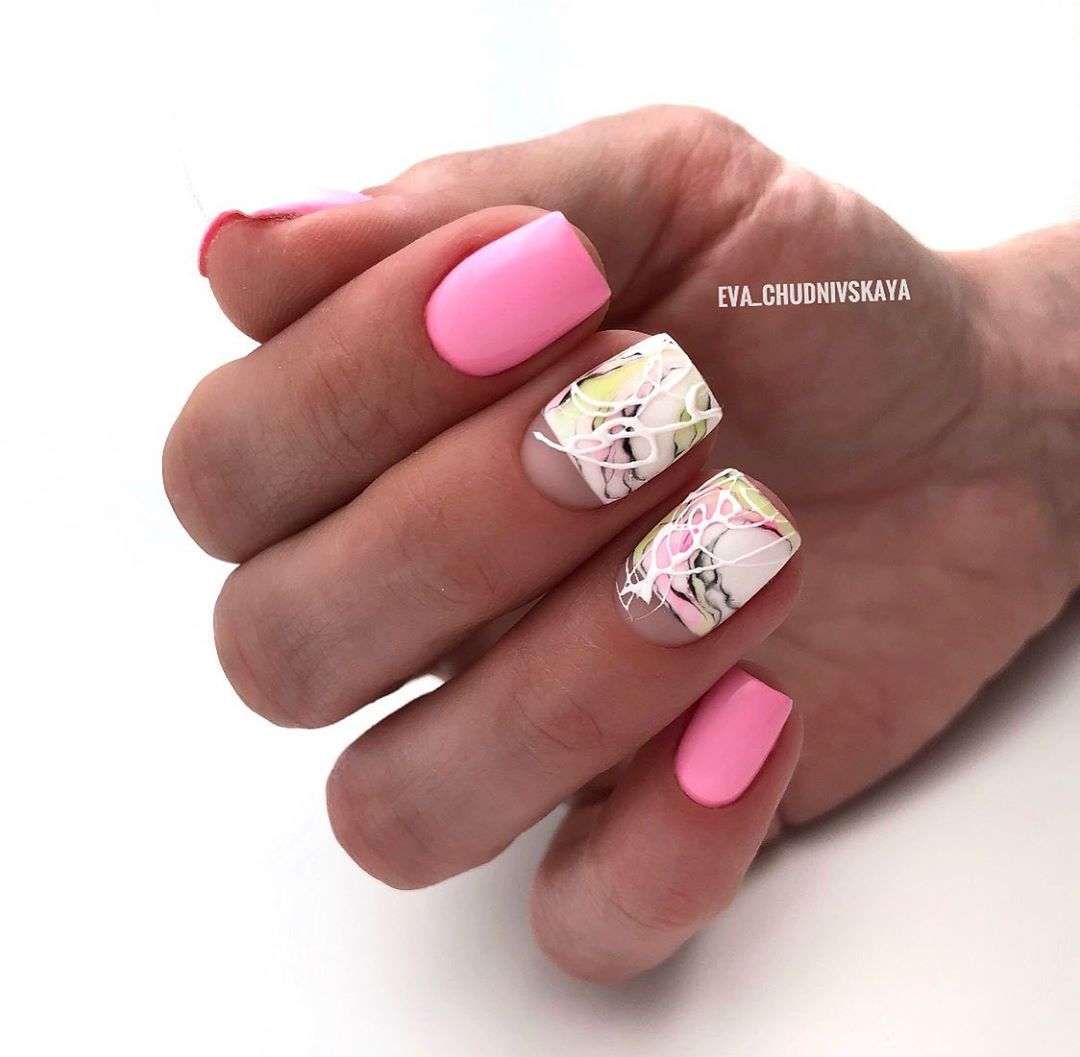 Красивый розовый маникюр 2026 года, фото, дизайн, идеи розового маникюра