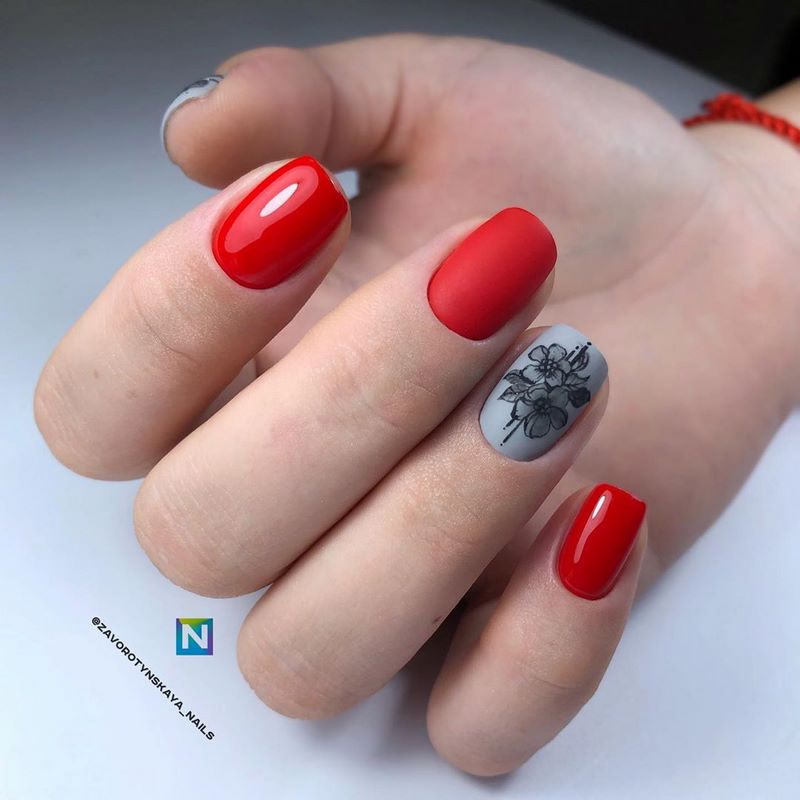 Обворожительные красные ногти 2026 – топовые техники и примеры дизайна