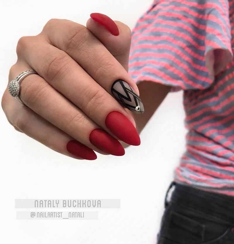 Обворожительные красные ногти 2026 – топовые техники и примеры дизайна