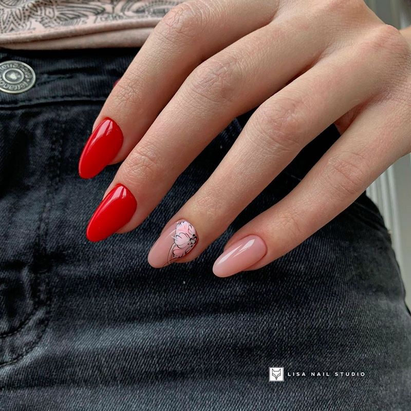 Обворожительные красные ногти 2026 – топовые техники и примеры дизайна