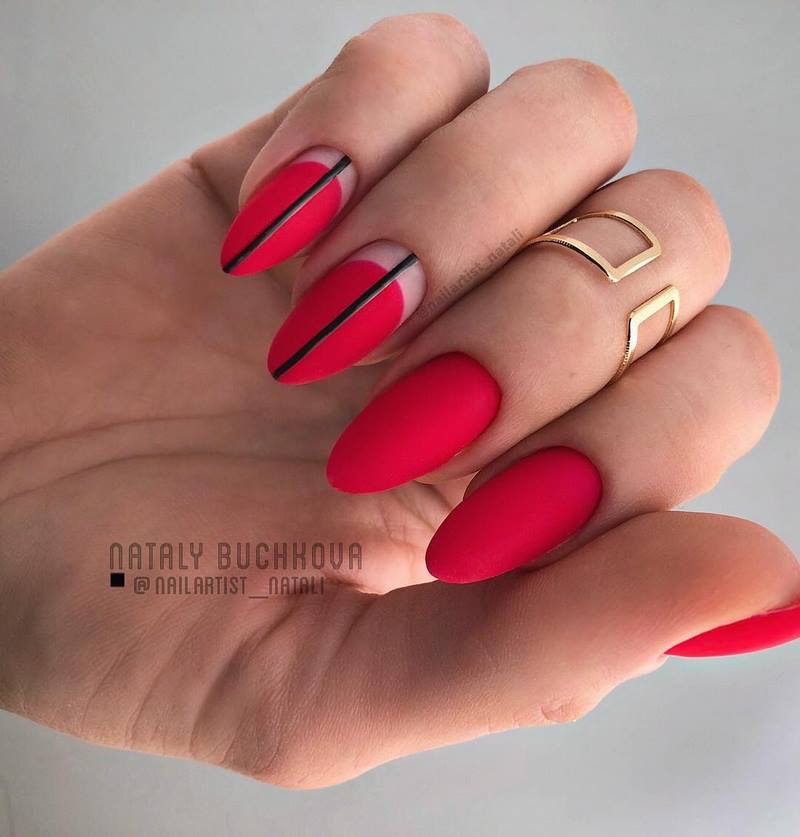 Обворожительные красные ногти 2026 – топовые техники и примеры дизайна