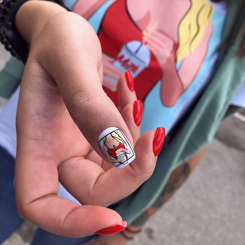 Обворожительные красные ногти 2026 – топовые техники и примеры дизайна