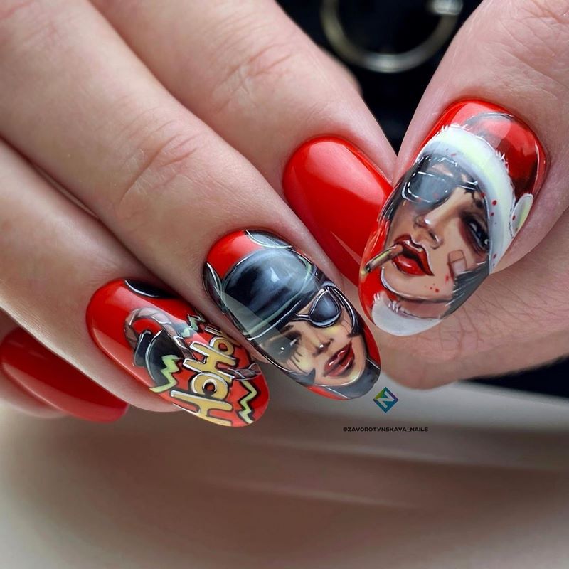 Обворожительные красные ногти 2026 – топовые техники и примеры дизайна