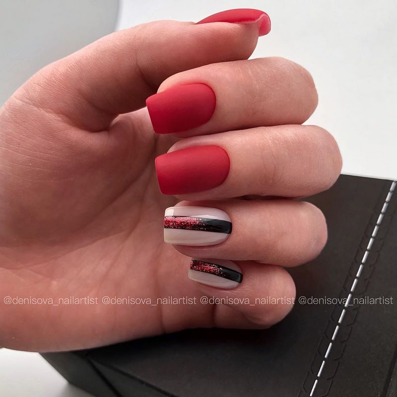 Обворожительные красные ногти 2026 – топовые техники и примеры дизайна