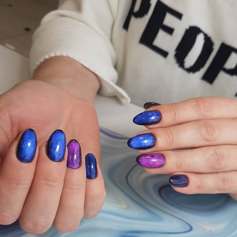 Модный маникюр кошачий глаз 2026: свежие идеи дизайна ногтей на фото