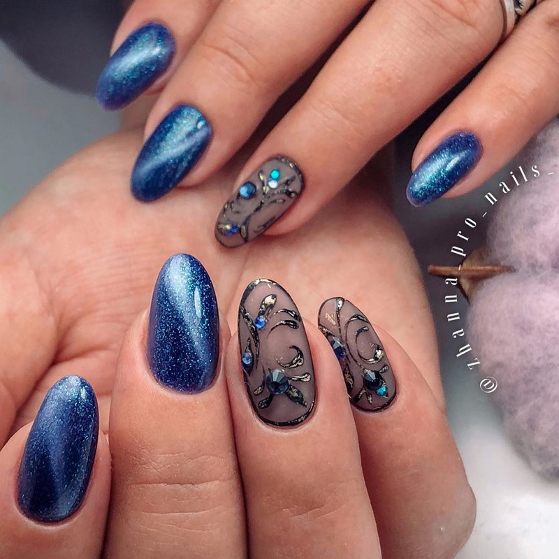 Модный маникюр кошачий глаз 2026: свежие идеи дизайна ногтей на фото