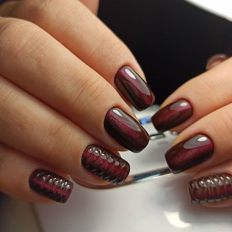 Модный маникюр кошачий глаз 2026: свежие идеи дизайна ногтей на фото