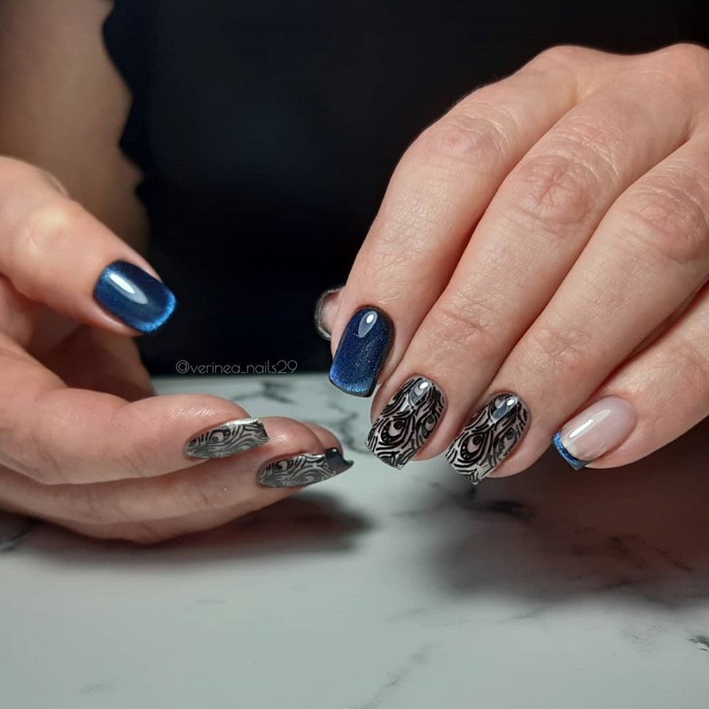 Модный маникюр кошачий глаз 2026: свежие идеи дизайна ногтей на фото