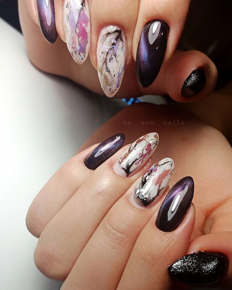 Модный маникюр кошачий глаз 2026: свежие идеи дизайна ногтей на фото